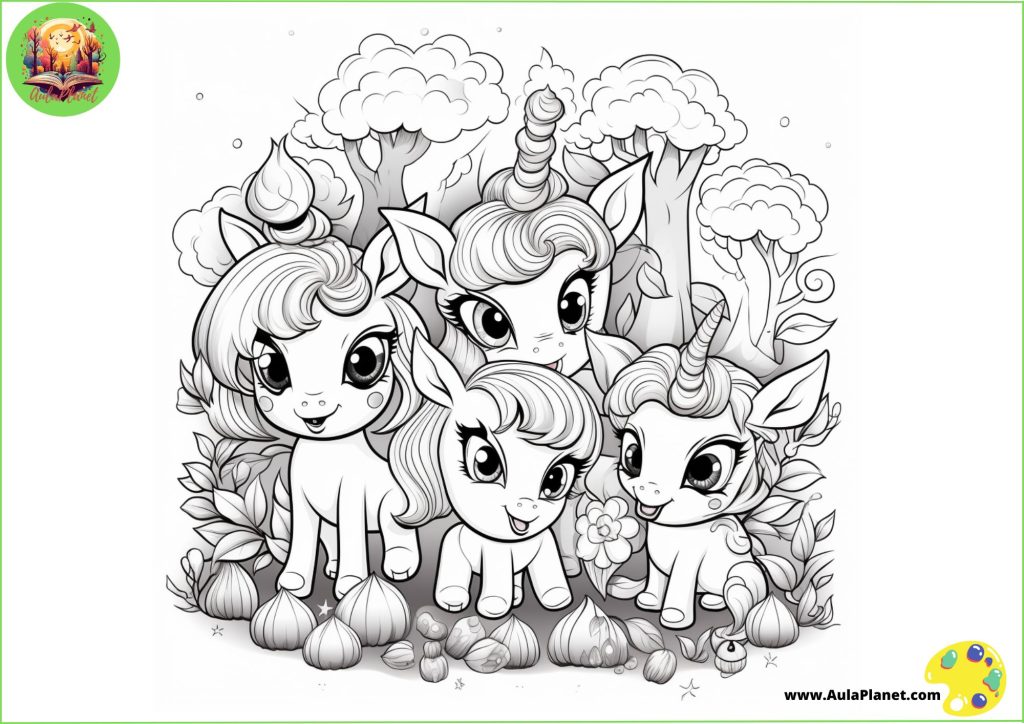 Unicornios para Colorear