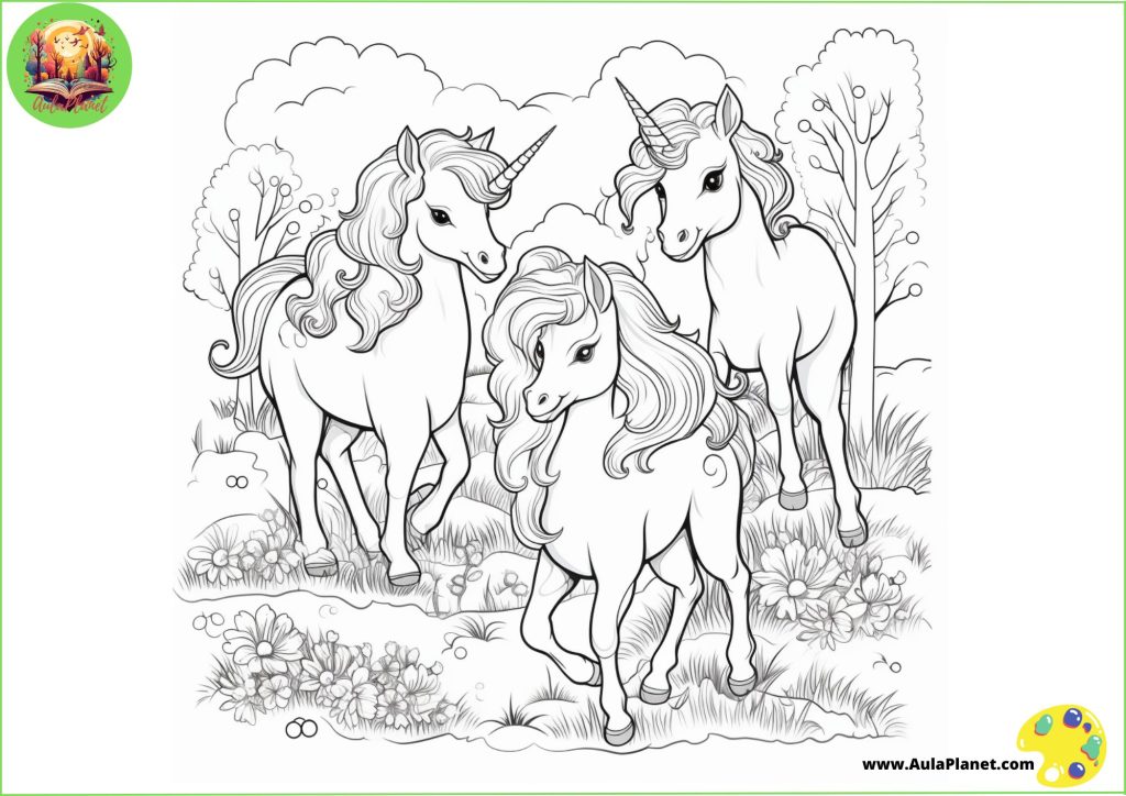Unicornios para Colorear