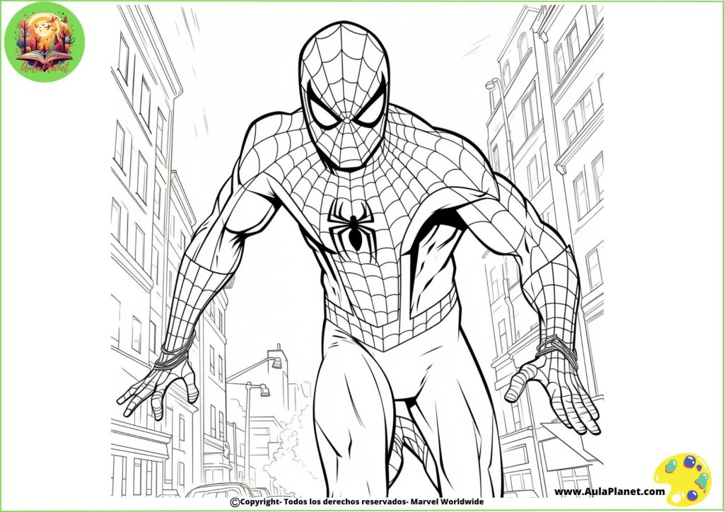 Spiderman para Colorear