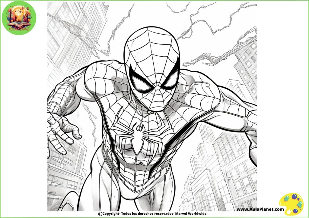 Spiderman para Colorear