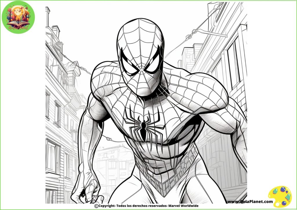 Spiderman para Colorear