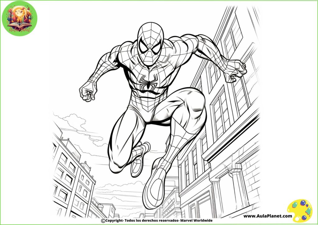 Spiderman para Colorear