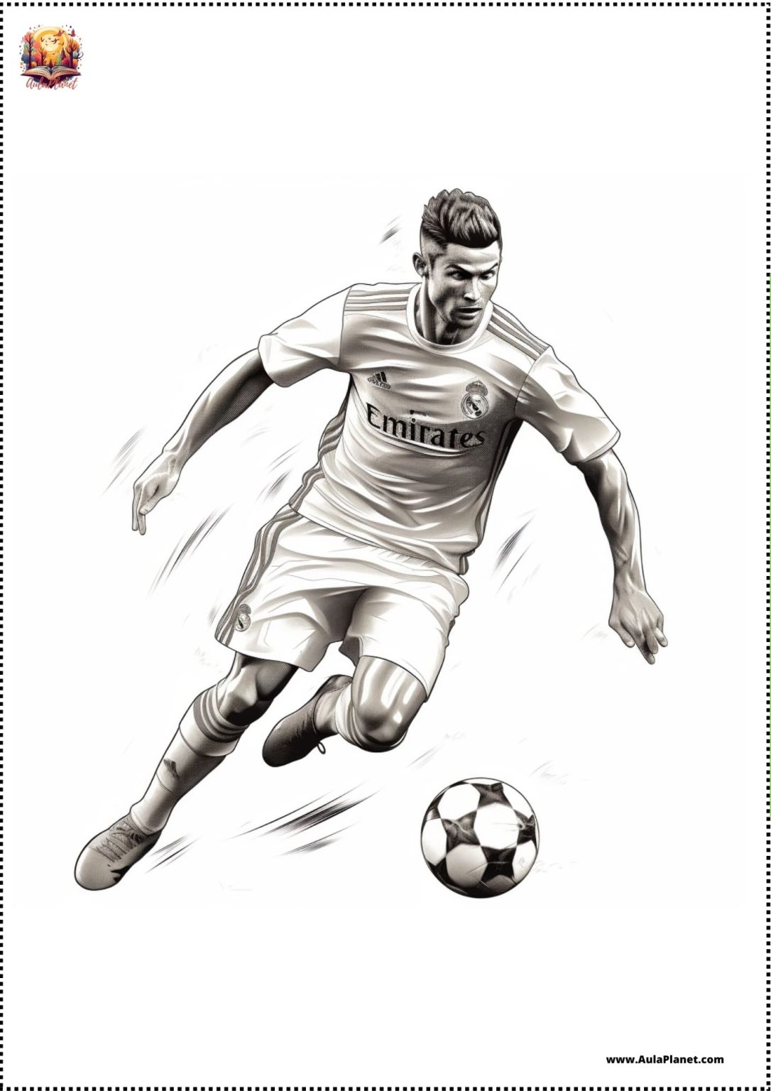 Dibujos de Cristiano Ronaldo para Colorear: Descarga Gratis