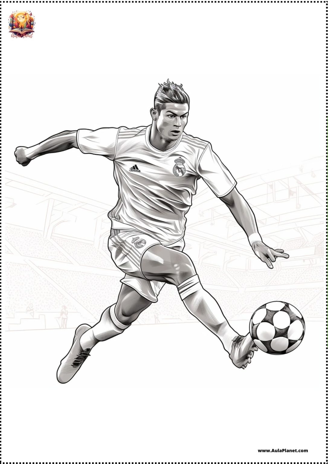 Dibujos de Cristiano Ronaldo para Colorear: Descarga Gratis
