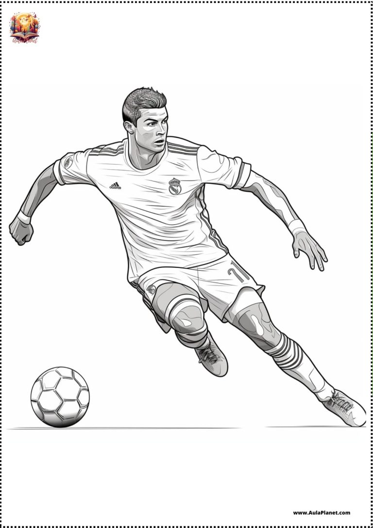 Dibujos de Cristiano Ronaldo para Colorear: Descarga Gratis