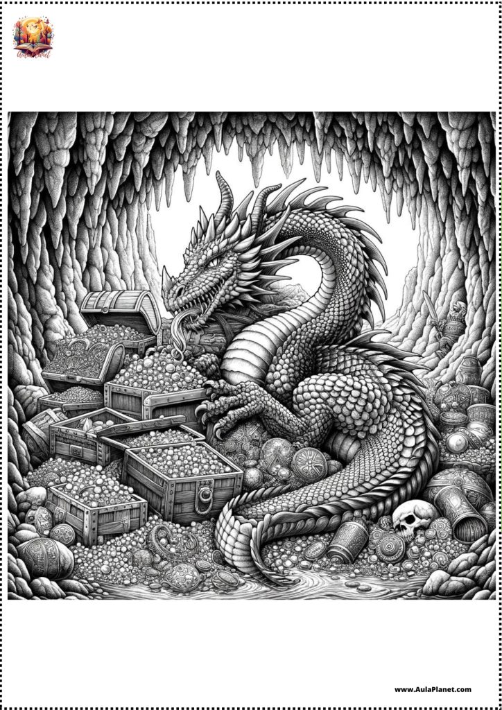 Dragones Dificiles o Realistas para colorear