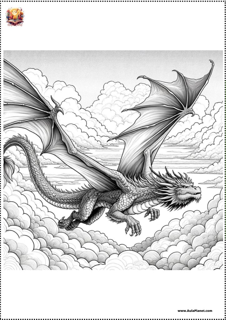 Dragones Dificiles o Realistas para colorear