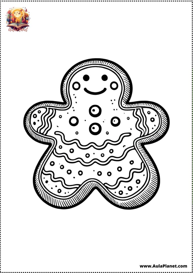 Dibujos de Galletas de Jengibre para Colorear: Descarga Gratis