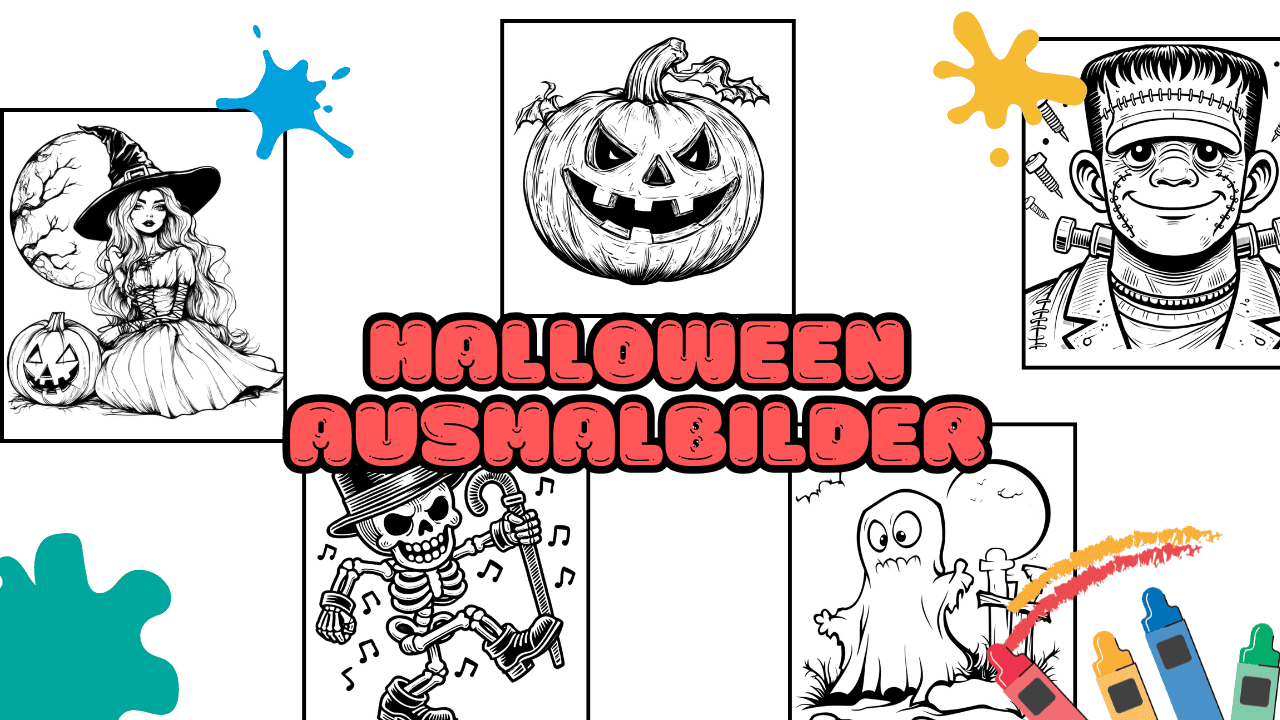 Halloween Ausmalbilder: Kostenlos Herunterladen & Ausdrucken