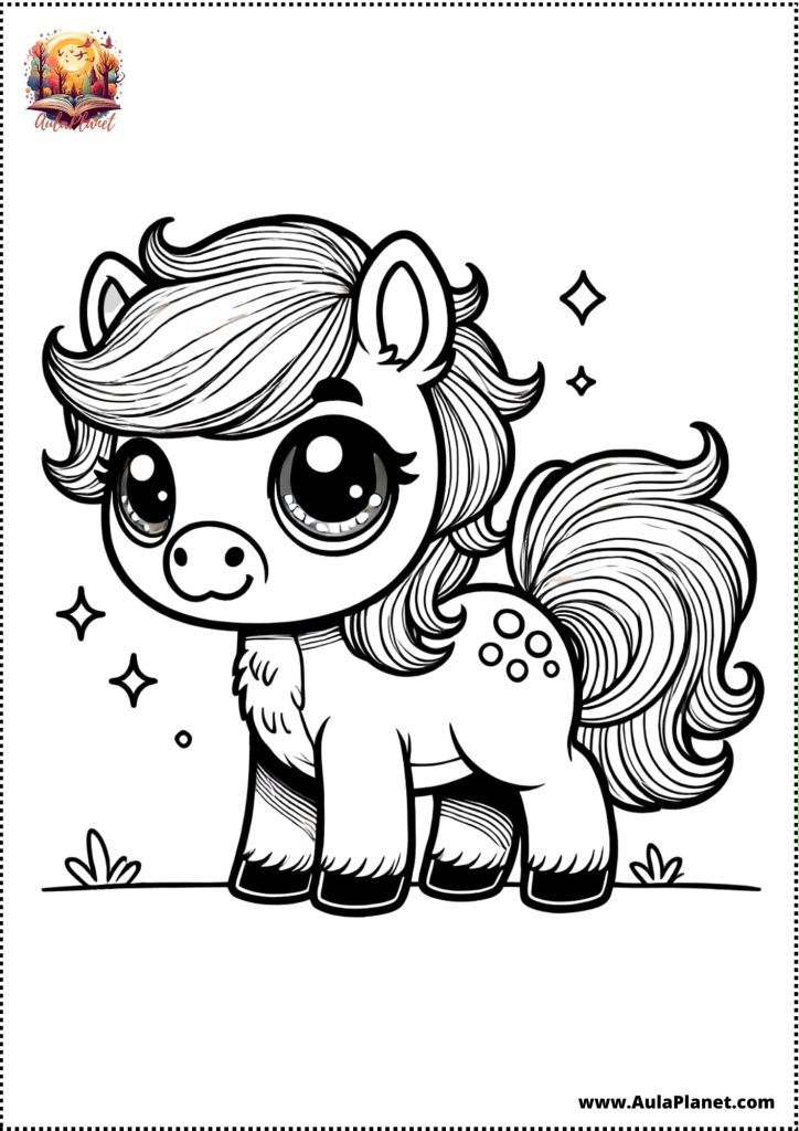 Coloriages de Chevaux Faciles