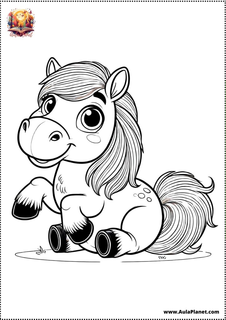 Coloriages de Chevaux Faciles