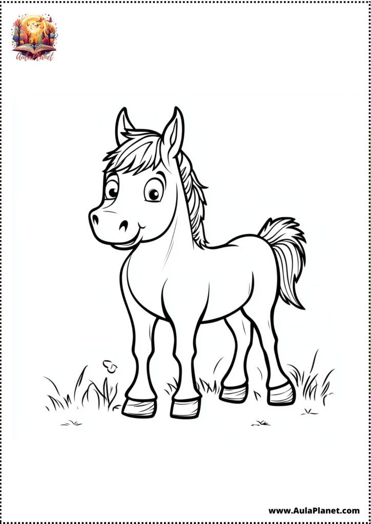 Coloriages de Chevaux Faciles