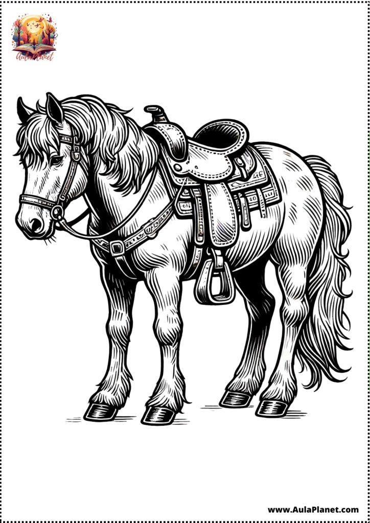 Coloriages de Chevaux Difficiles