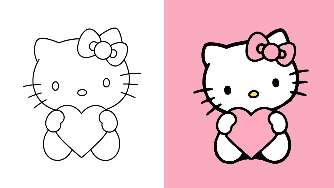 Dibujos de Hello Kitty para Colorear
