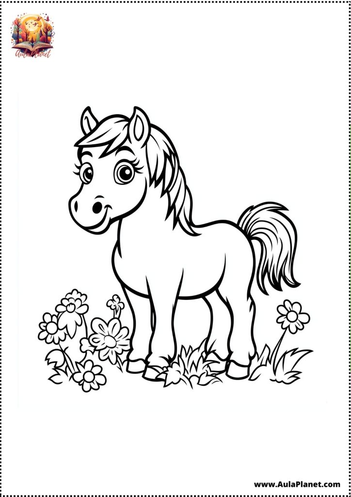 Easy Horse Coloring Pages