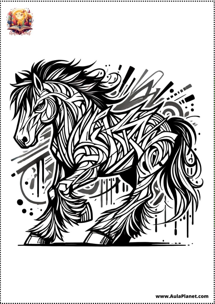 Difficult Horse Coloring Pages