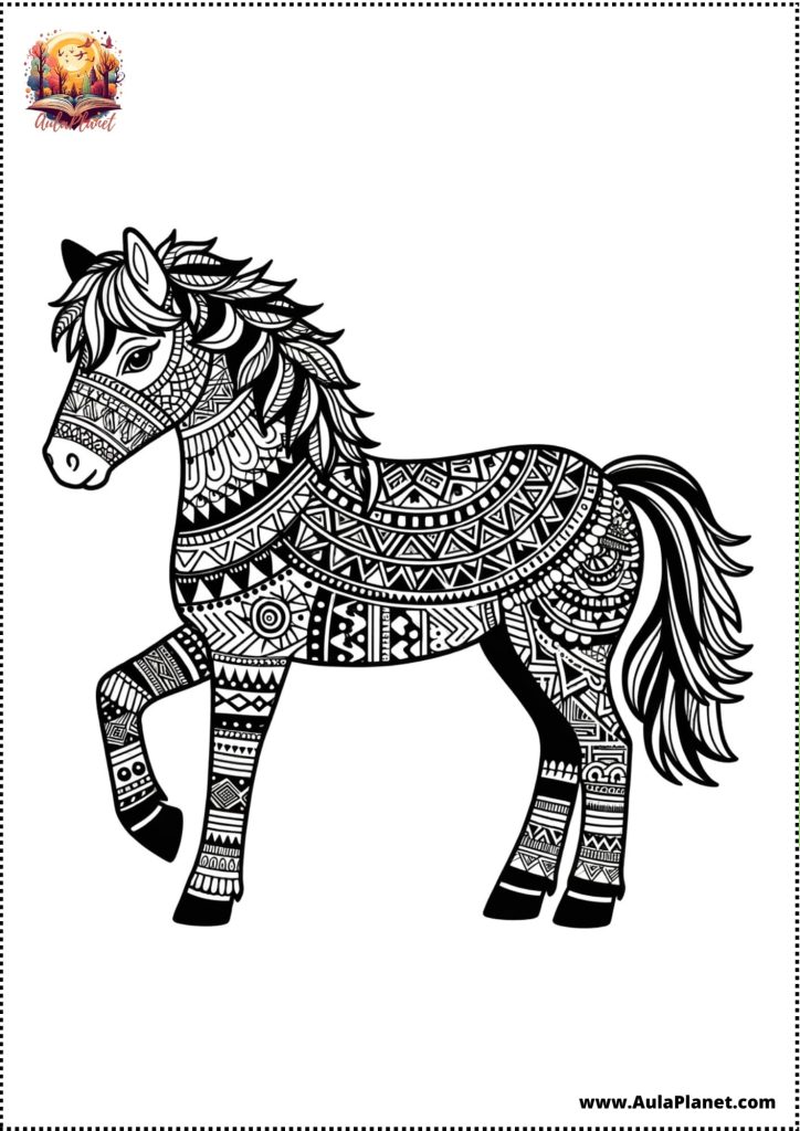 Horse Mandalas Coloring Pages