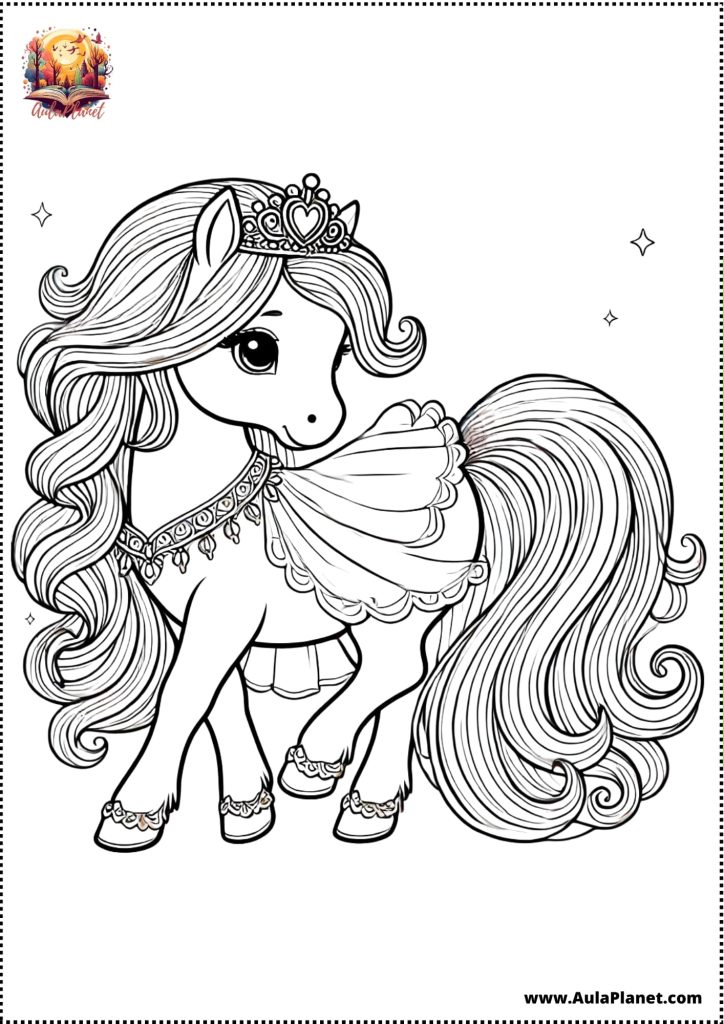 Easy Horse Coloring Pages