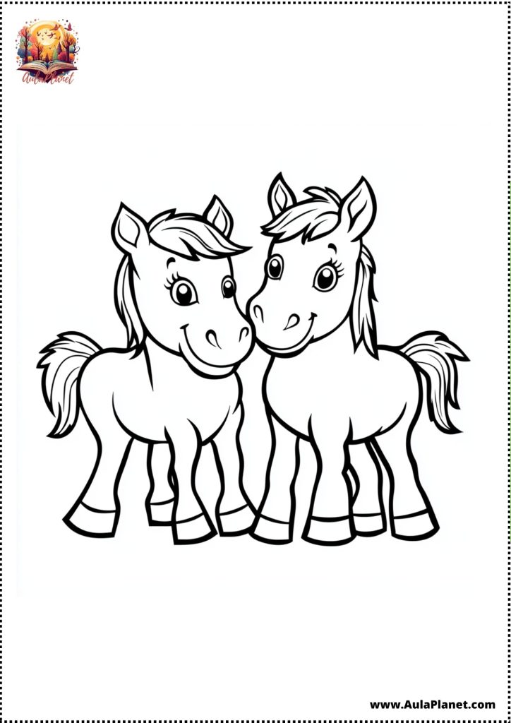 Easy Horse Coloring Pages