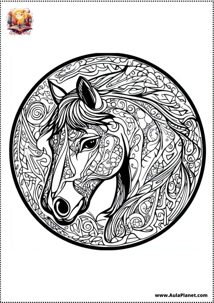 Horse Mandalas Coloring Pages