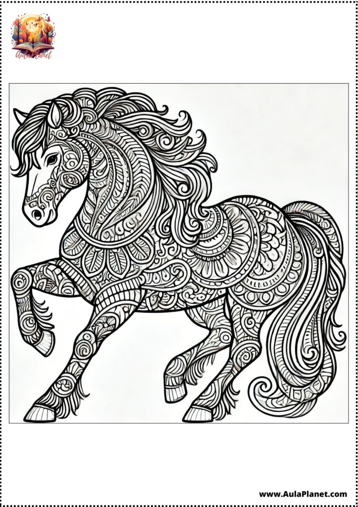 Horse Mandalas Coloring Pages