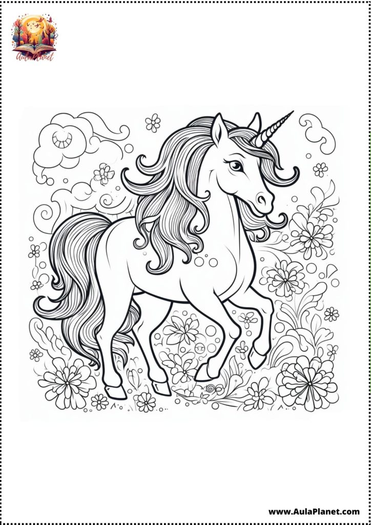 Unicorn Boyama Sayfaları