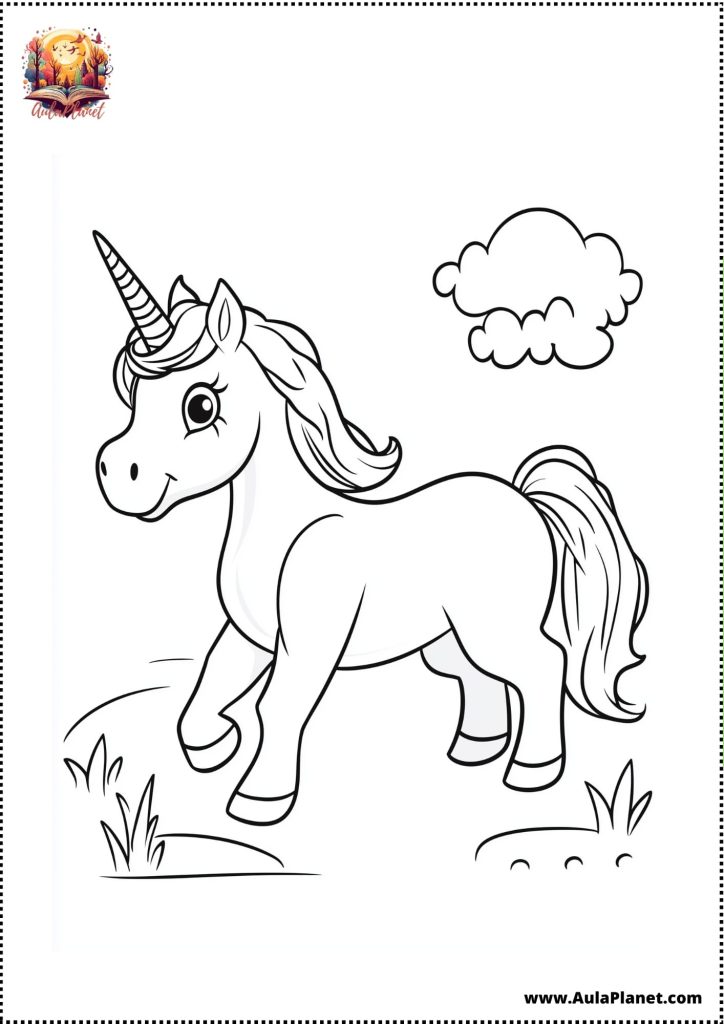 Easy Unicorns to Color