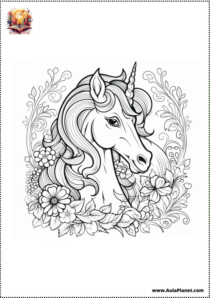 Unicorn Coloring Pages