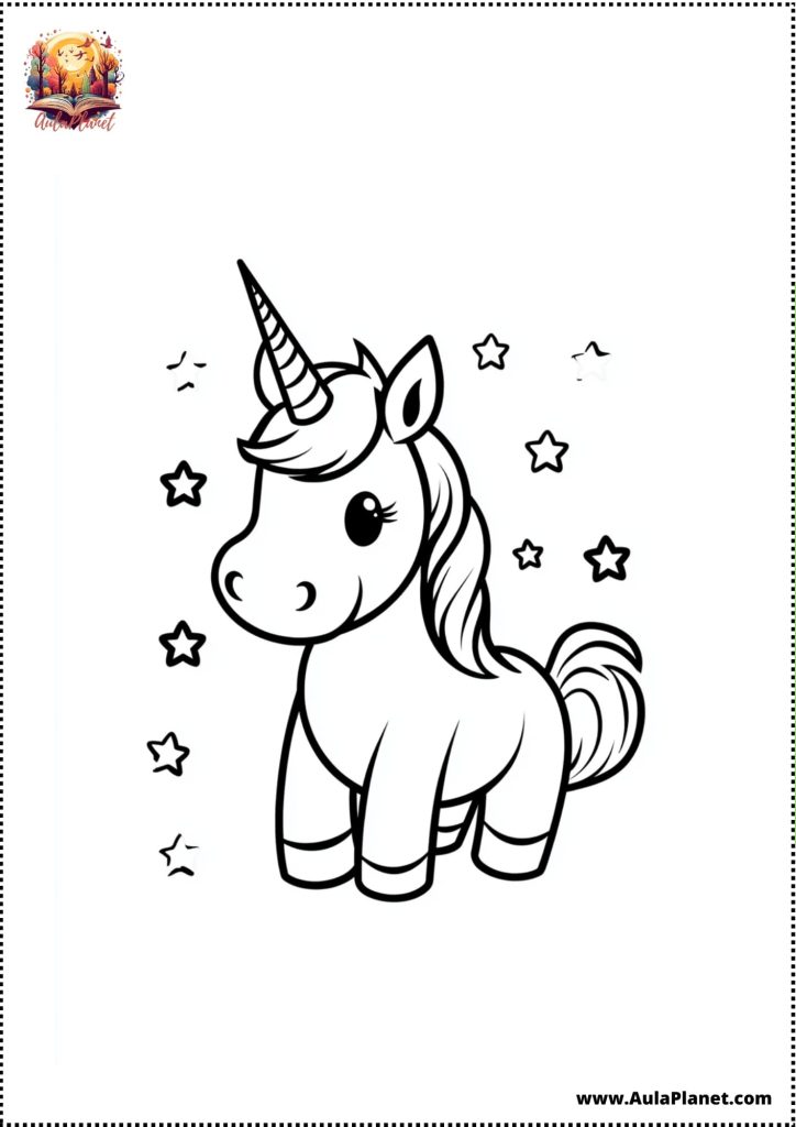 Easy Unicorns to Color