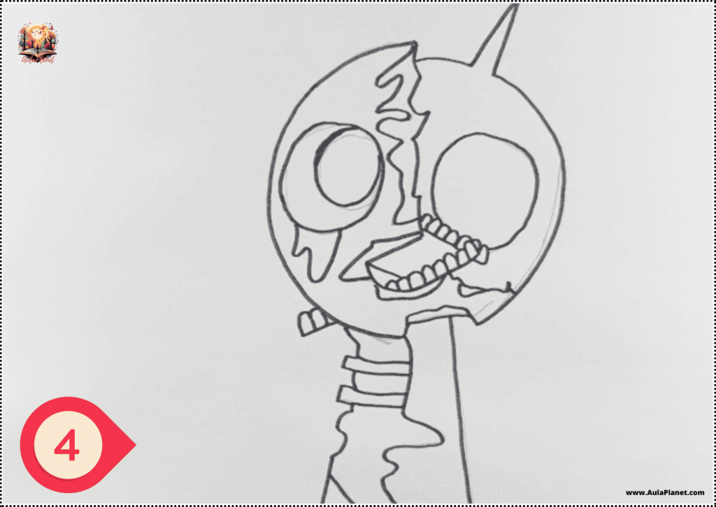 Como Desenhar o Brud Fase 3 Sprunki – Passo 4