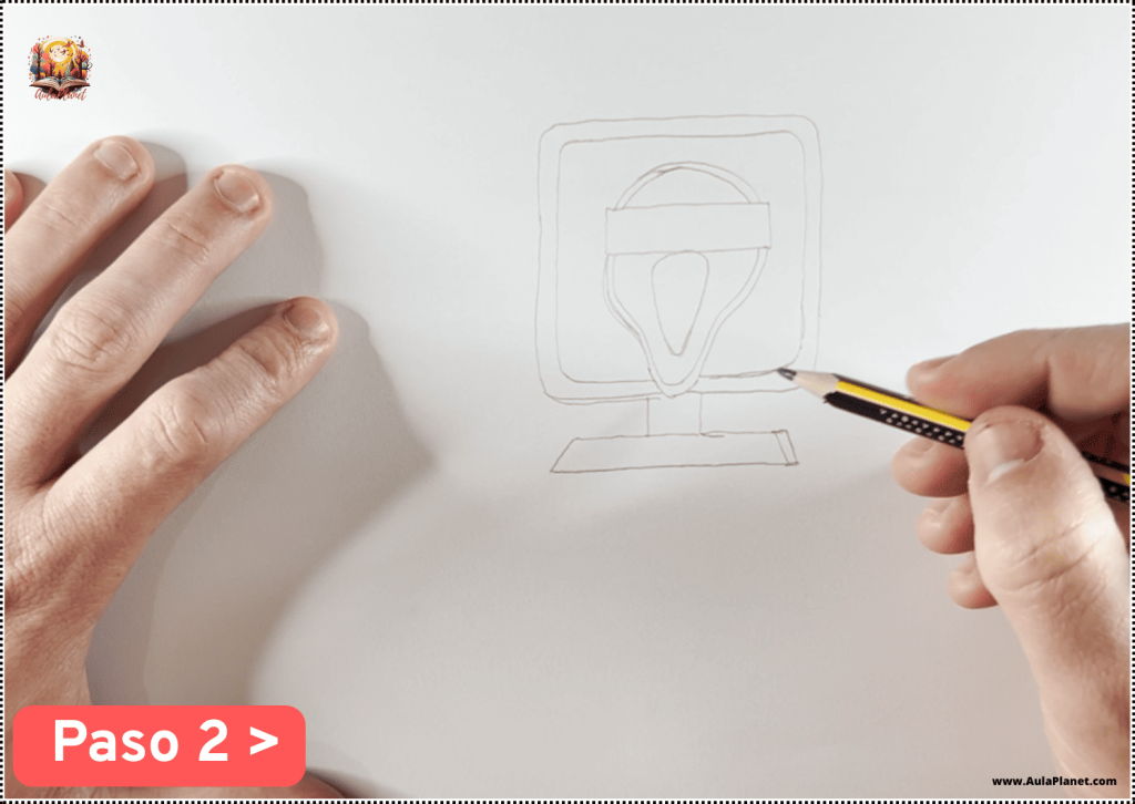 Cómo Dibujar a Mr. Fun Computer Fase 3 Sprunki Paso 2