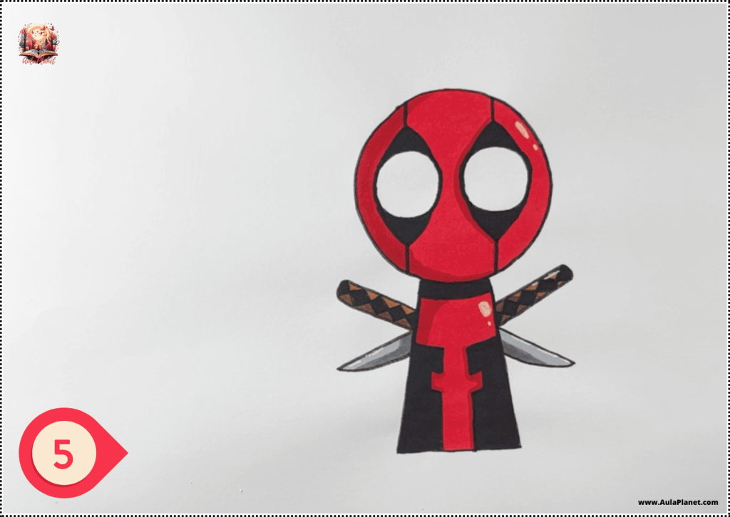 Deadpool Sprunki Nasıl Çizilir – Adım 5