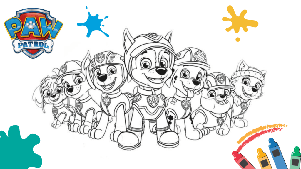 Desenhos da Patrulha Canina para Colorir