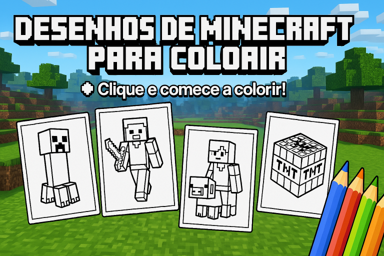 Desenhos de Minecraft para Colorir