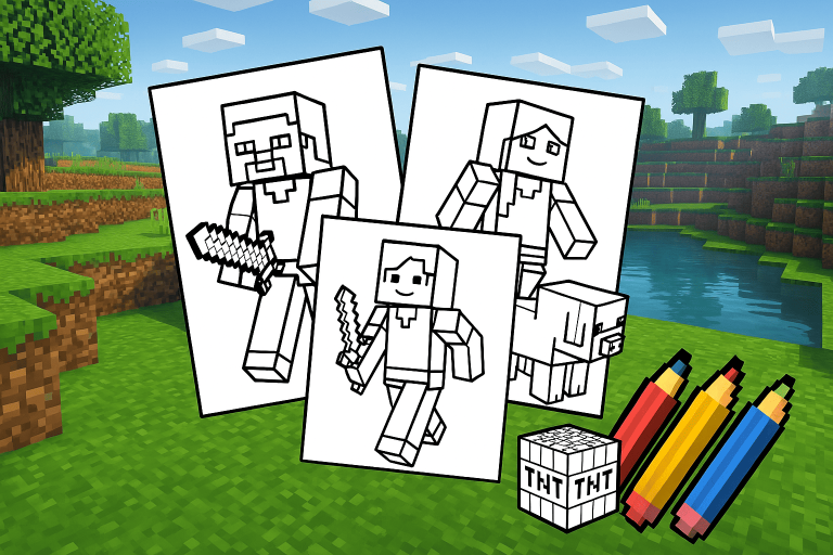 Kolorowanki Minecraft