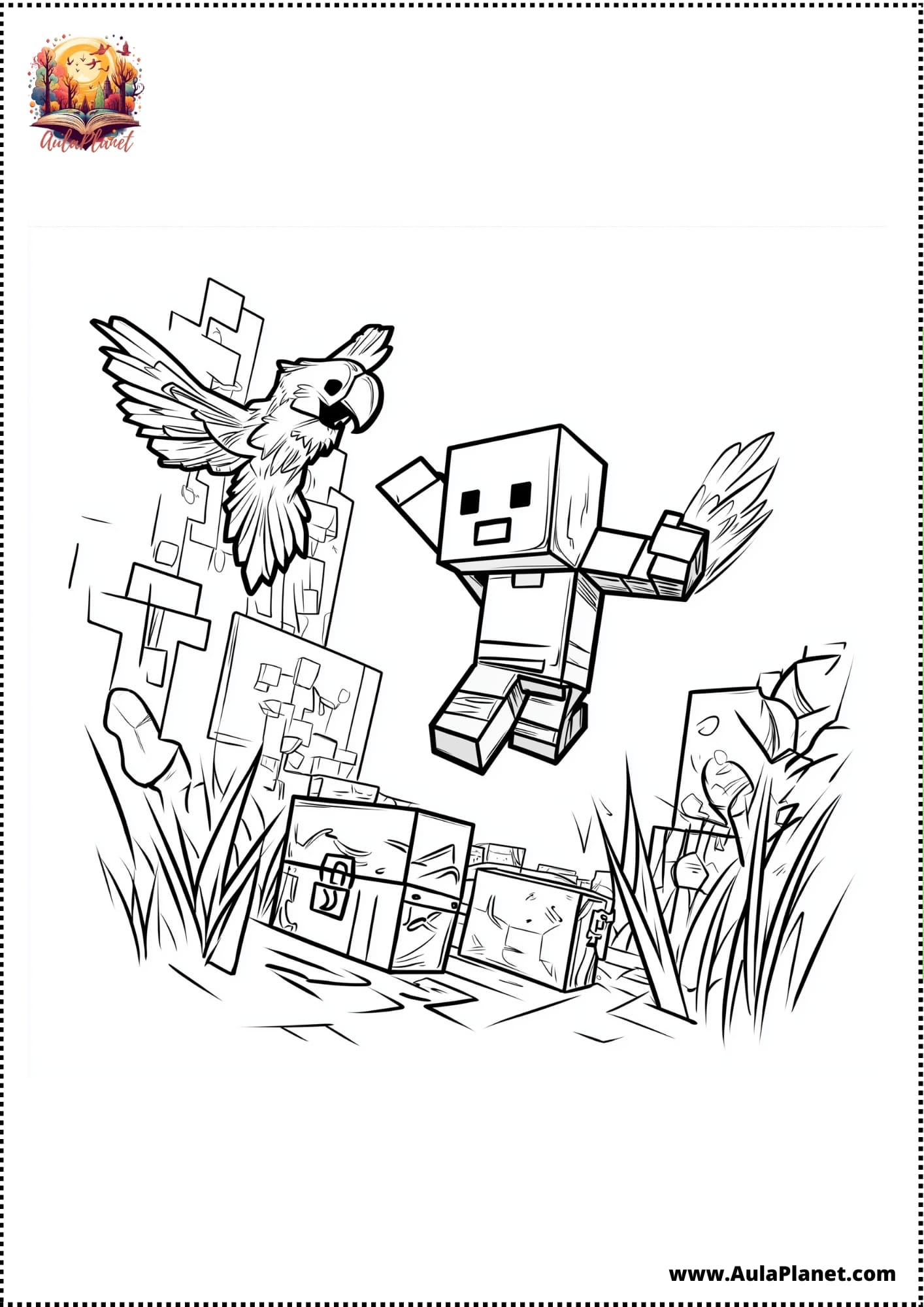 Kolorowanki Minecraft