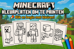 Minecraft Kleurplaten