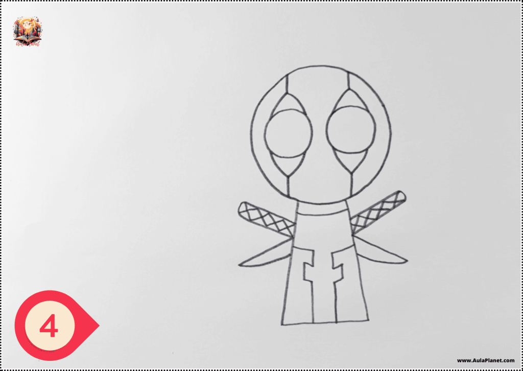 Wie man Deadpool Sprunki zeichnet – Schritt 4
