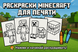 Раскраски Майнкрафт