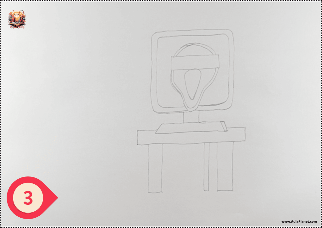 كيفية رسم السيد فان كمبيوتر المرحلة 3 – الخطوة 3