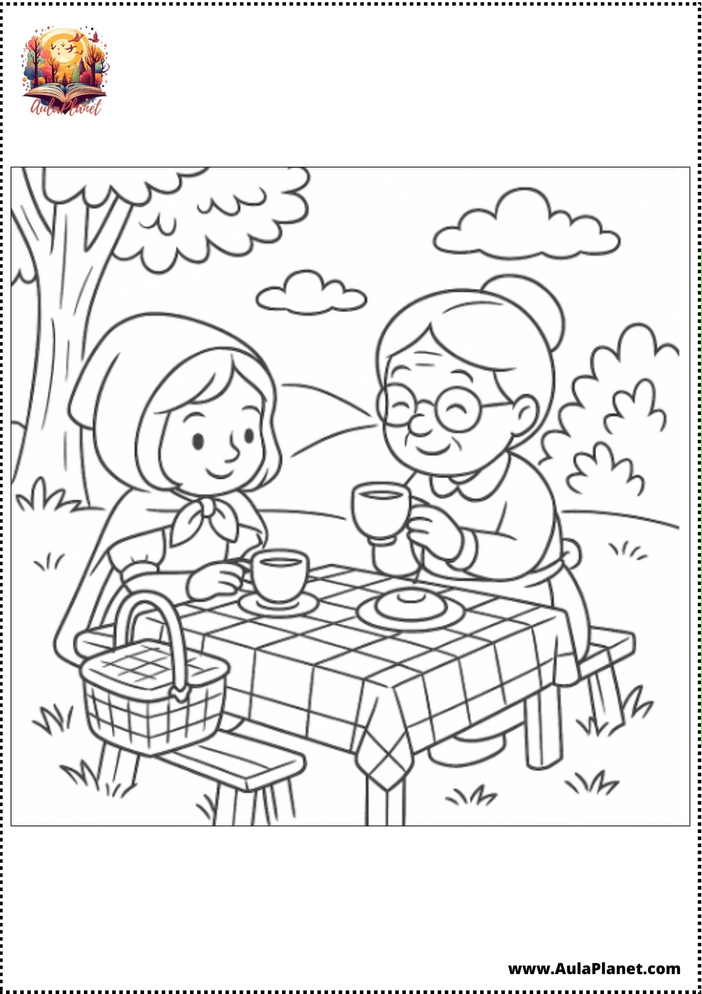 Disegni da Colorare di Cappuccetto Rosso