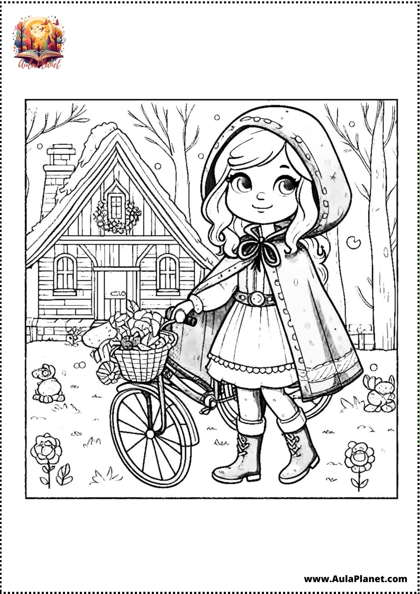 Disegni da Colorare di Cappuccetto Rosso