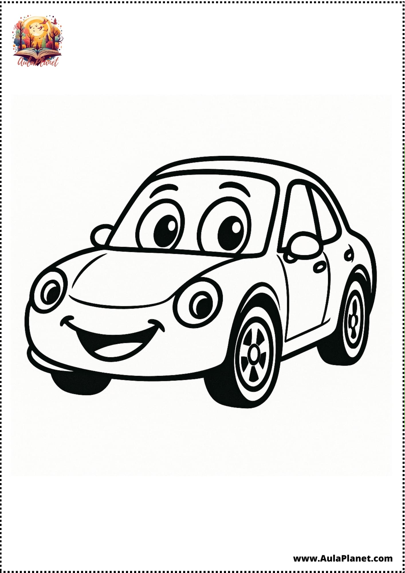 Einfache Auto Ausmalbilder