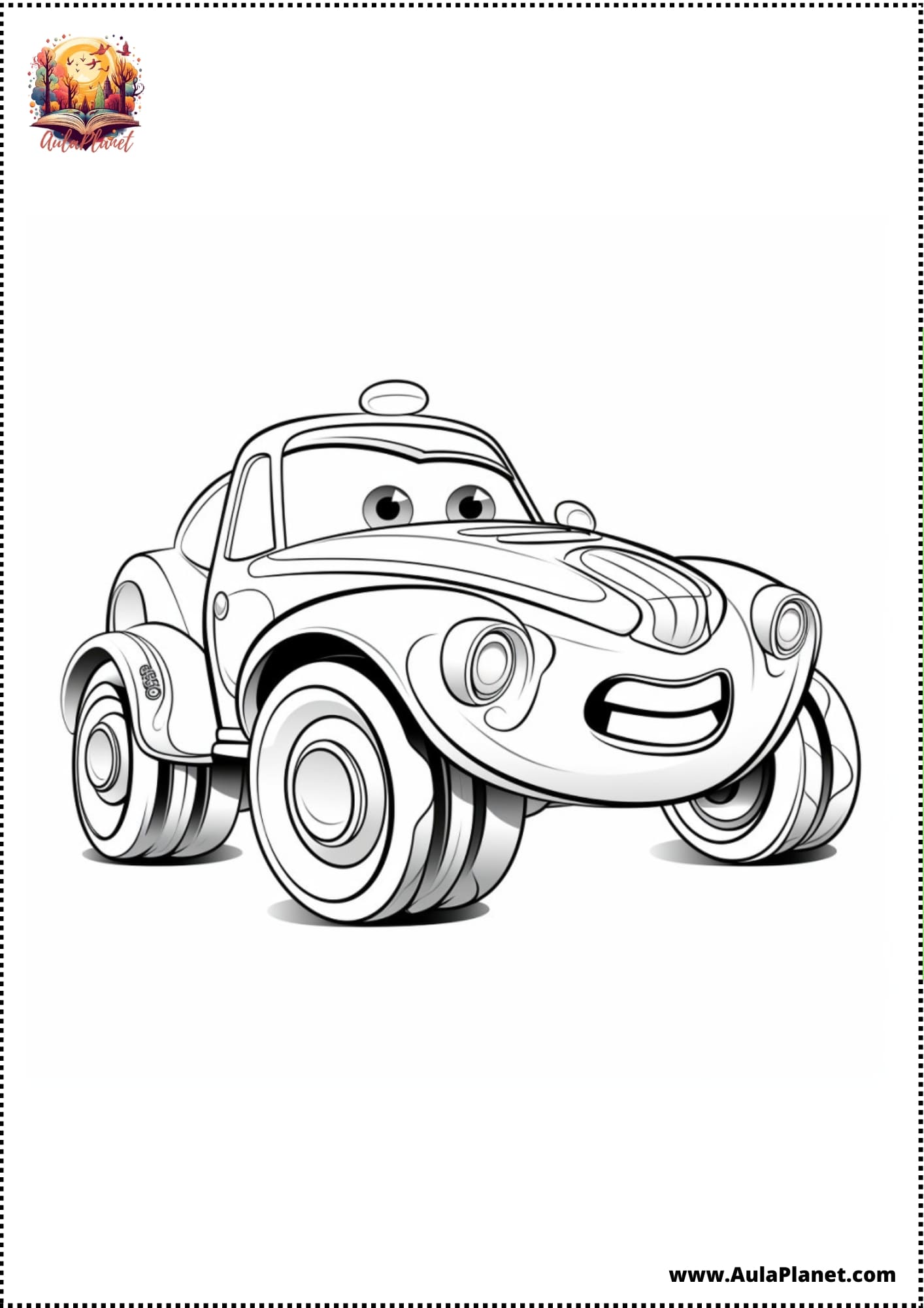 Einfache Auto Ausmalbilder