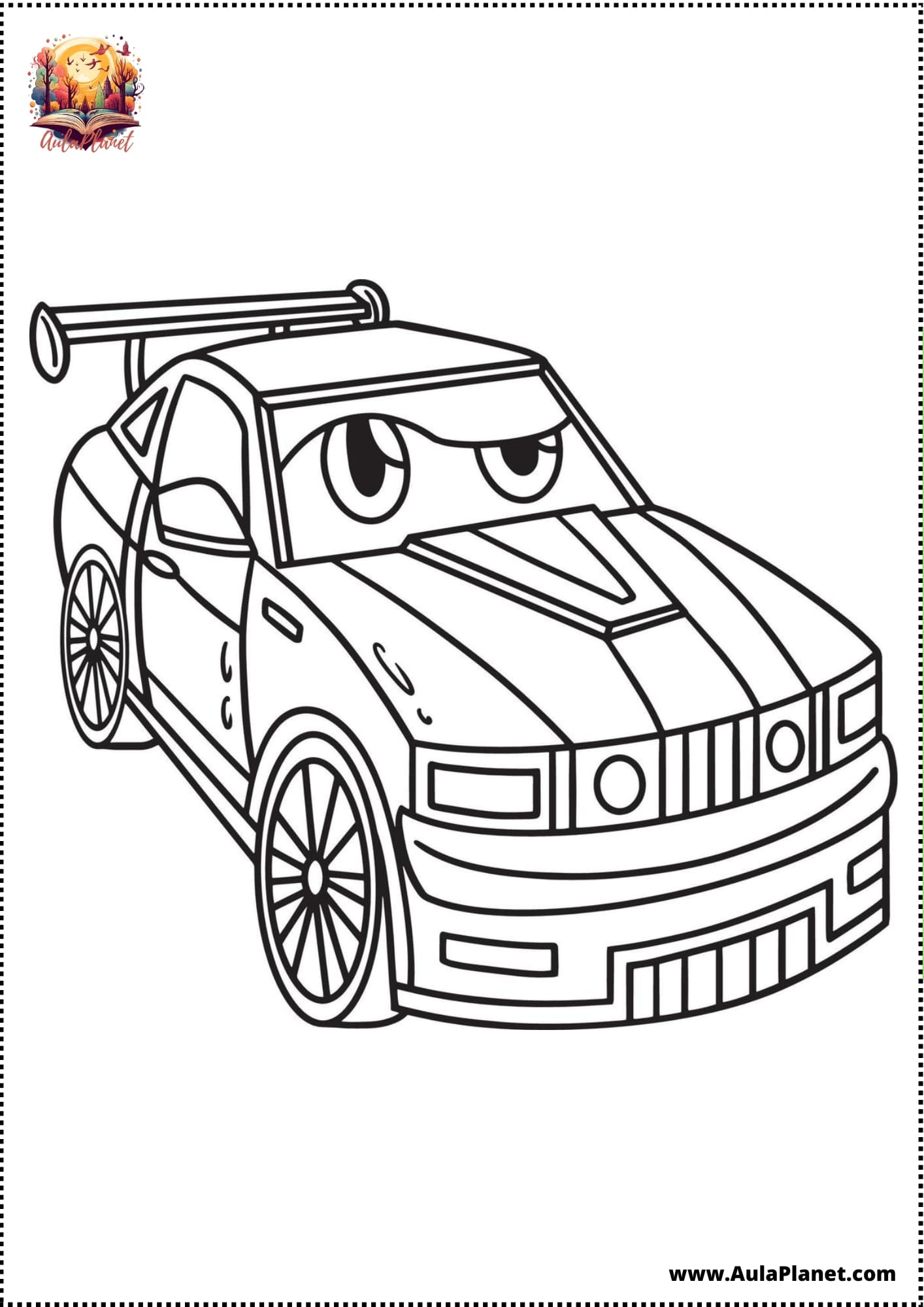 Einfache Auto Ausmalbilder