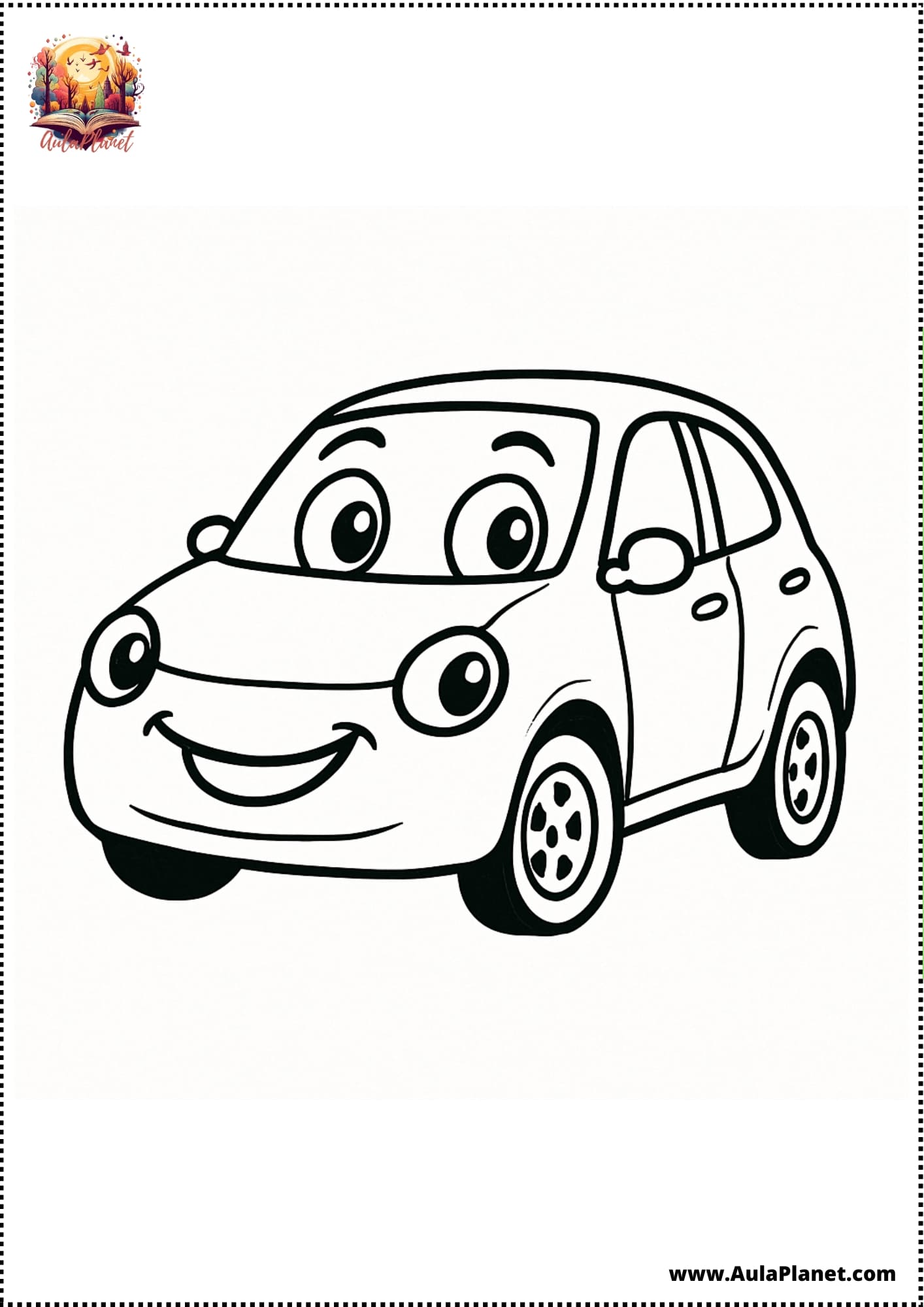 Einfache Auto Ausmalbilder