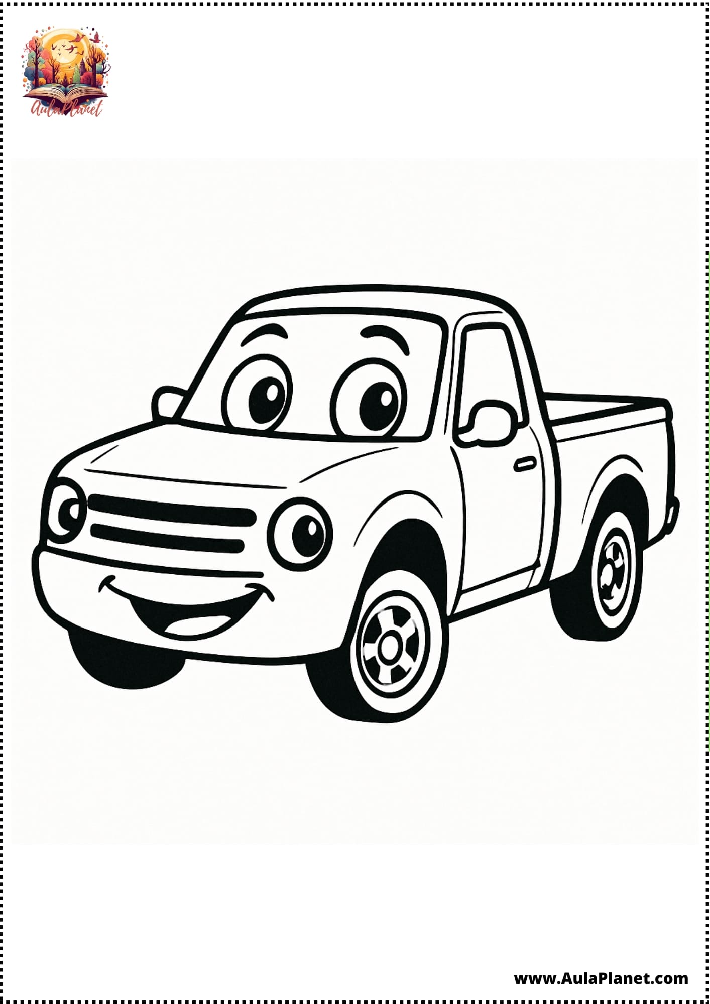 Einfache Auto Ausmalbilder