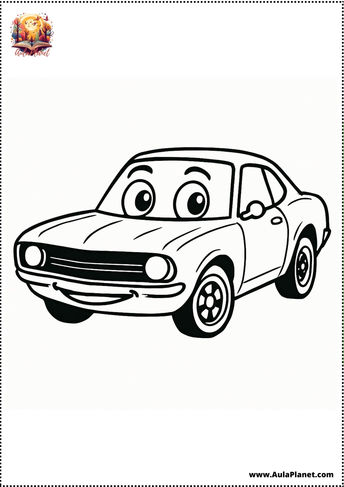 Einfache Auto Ausmalbilder