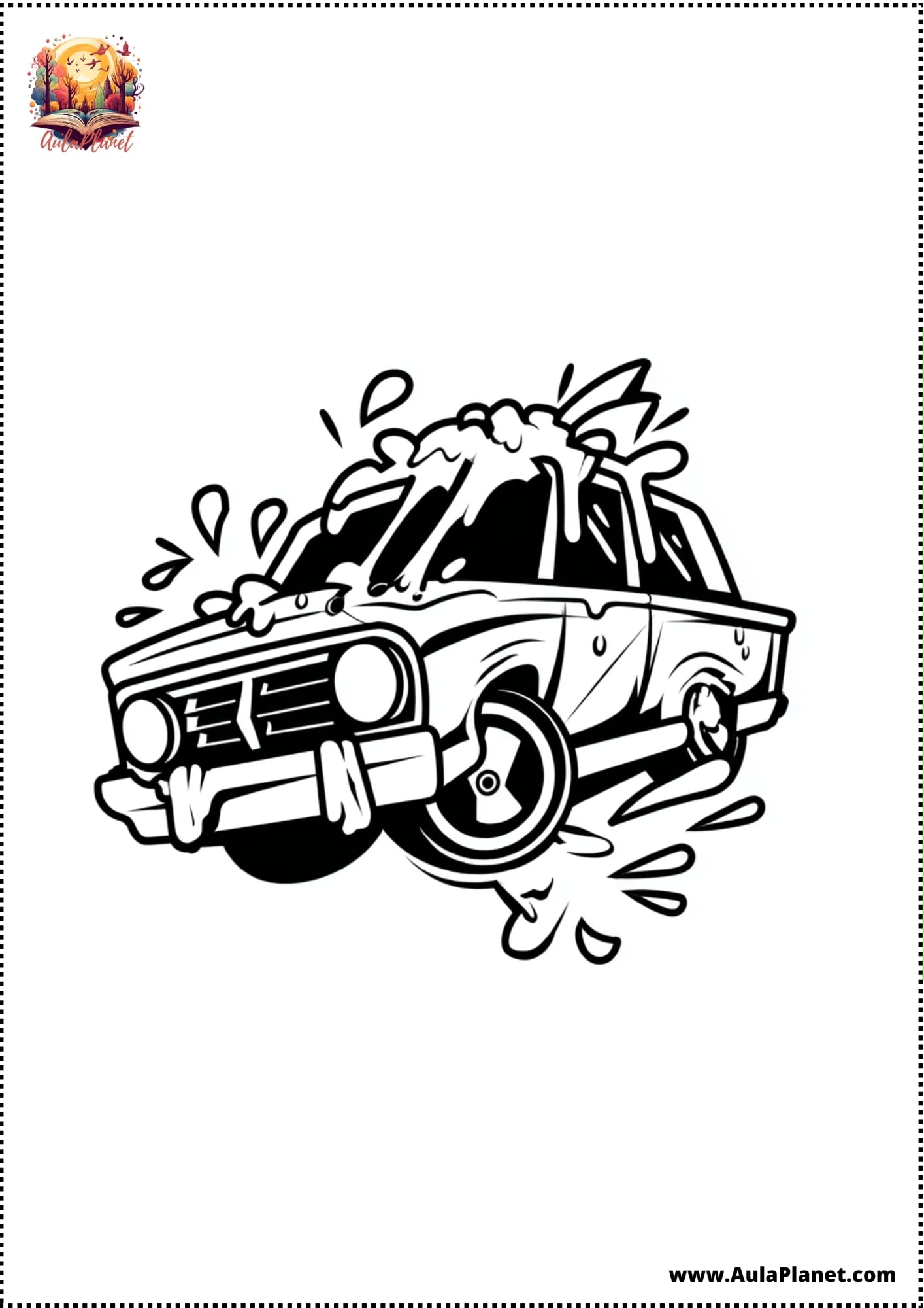 Graffiti-Style Car Coloring Pages