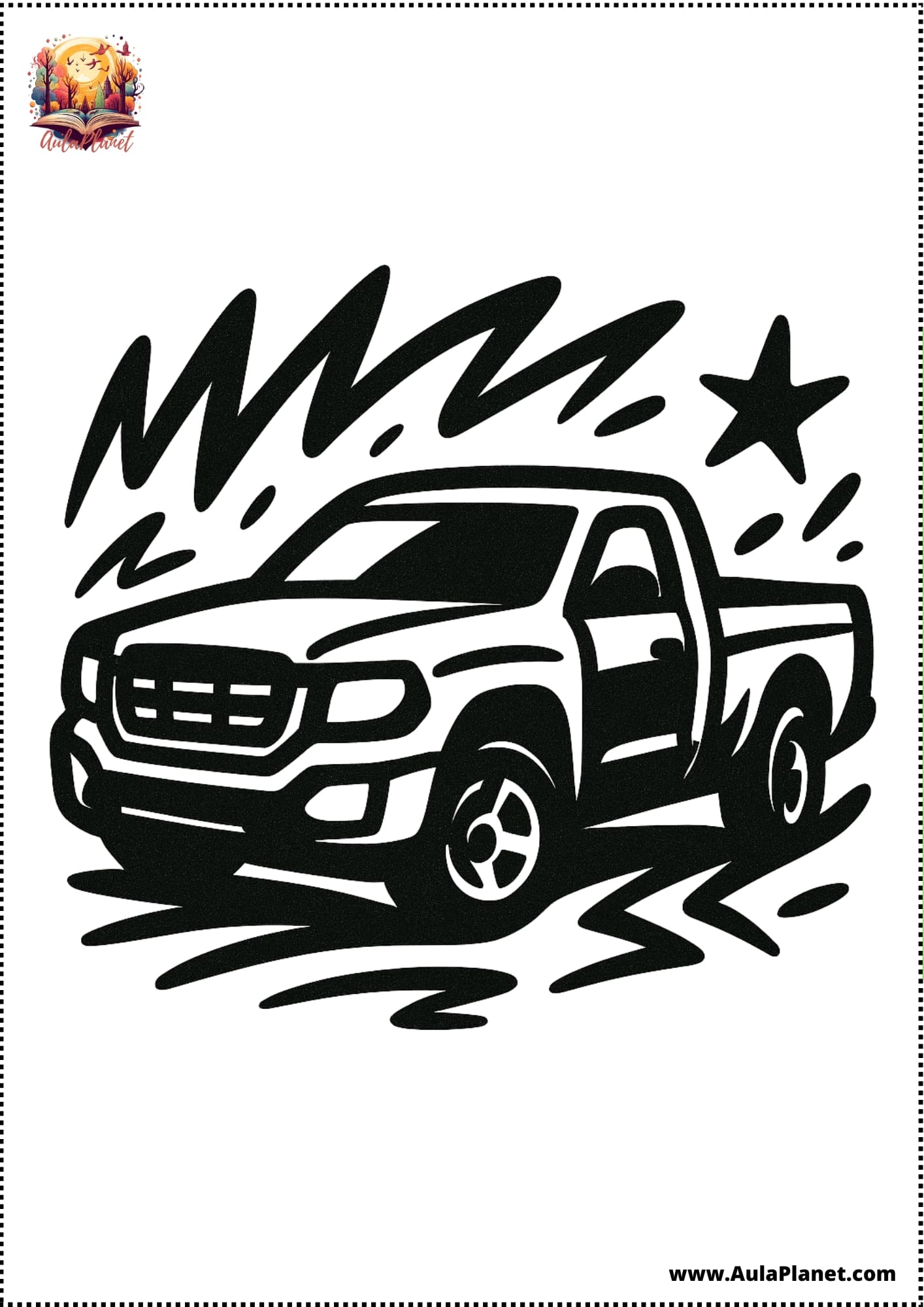 Graffiti-Style Car Coloring Pages